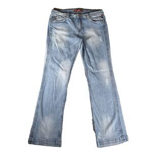 Vintage Vigoss Jeans Women Sz 13/14 Fits 33x32.5 Blue Light Faded Bootcut Y2K